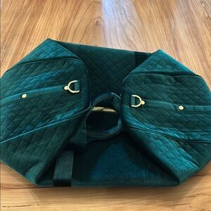 Stoney Clover Lane Green Quilted Velvet Duffle NWT